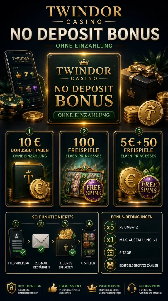 twindor casino no deposit bonus code